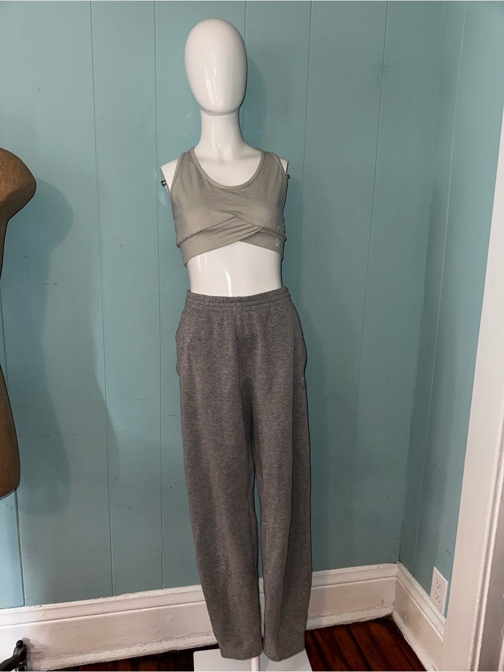 Savage X Fenty Gray Wide-Leg Track Pants